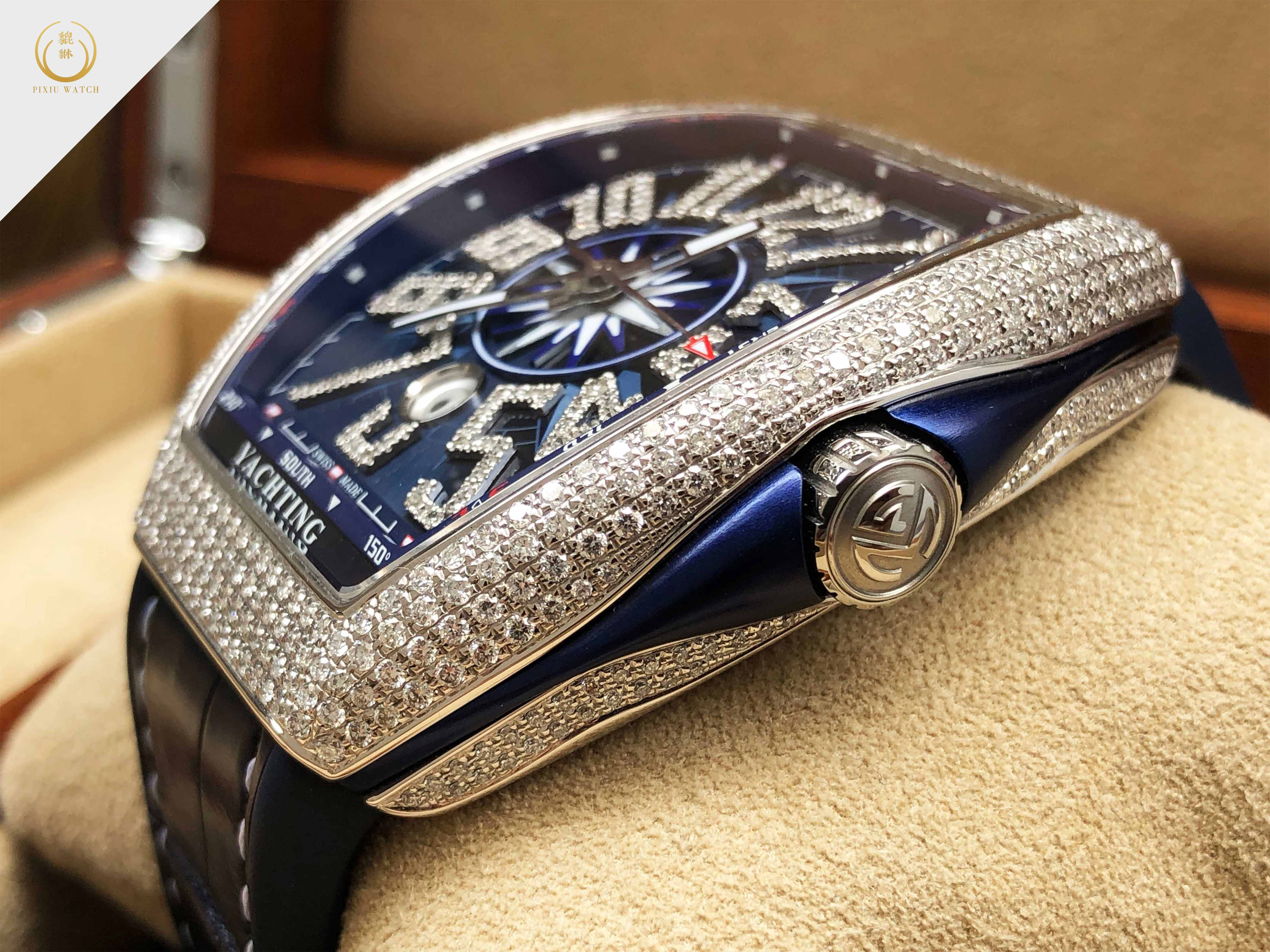 Franck Muller Yacht Navy Blue Diamond