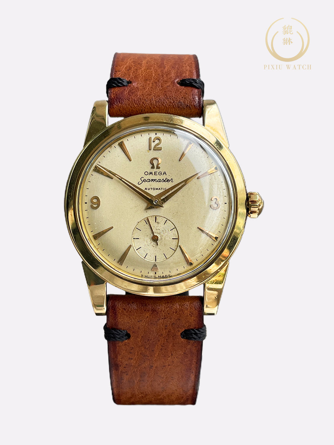 Omega Vintage Seamaster Automatic Sub Second Yellow Gold
