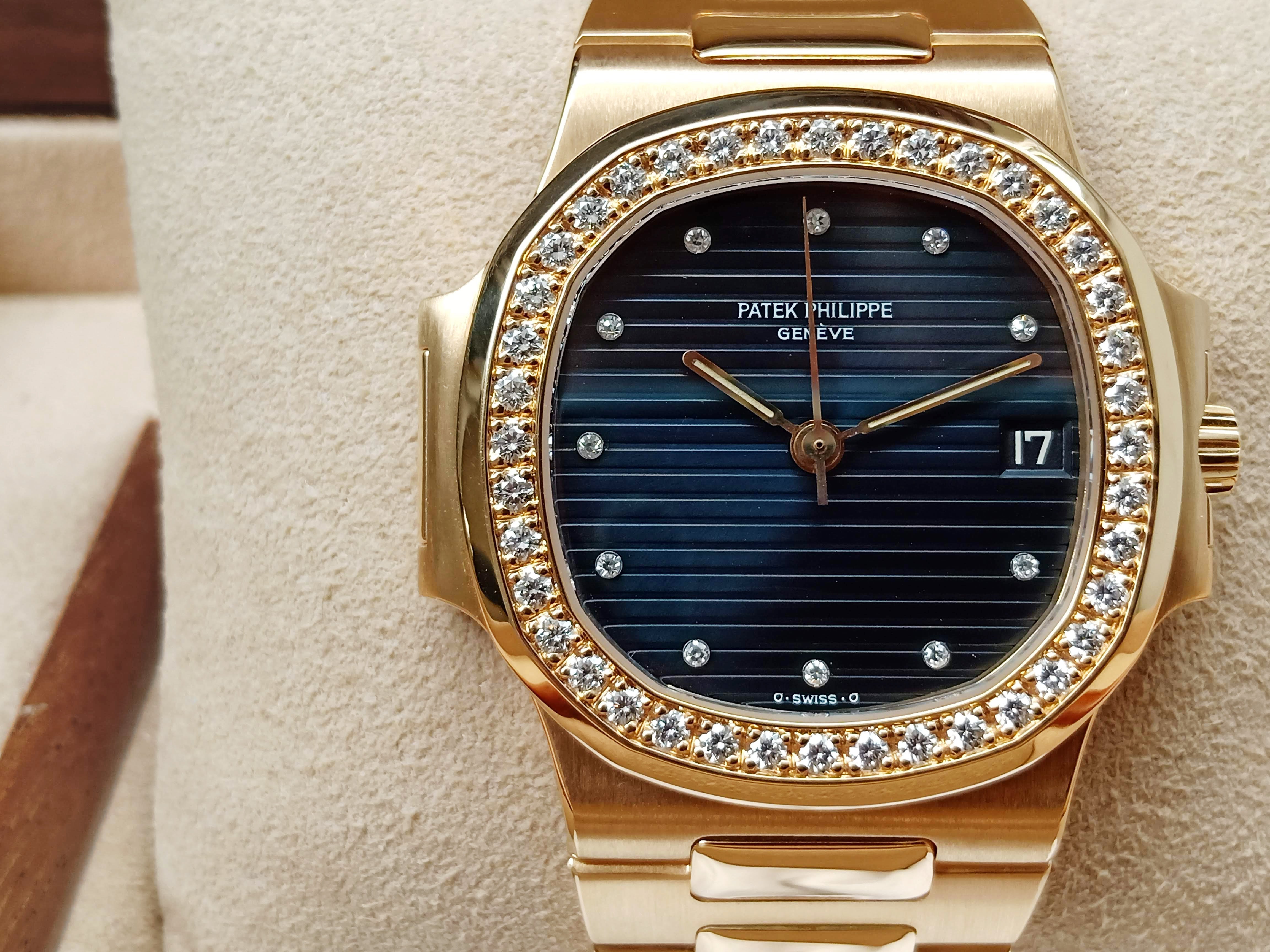 Patek Phillipe 3800/3j Nautilus Full Gold Original Diamond