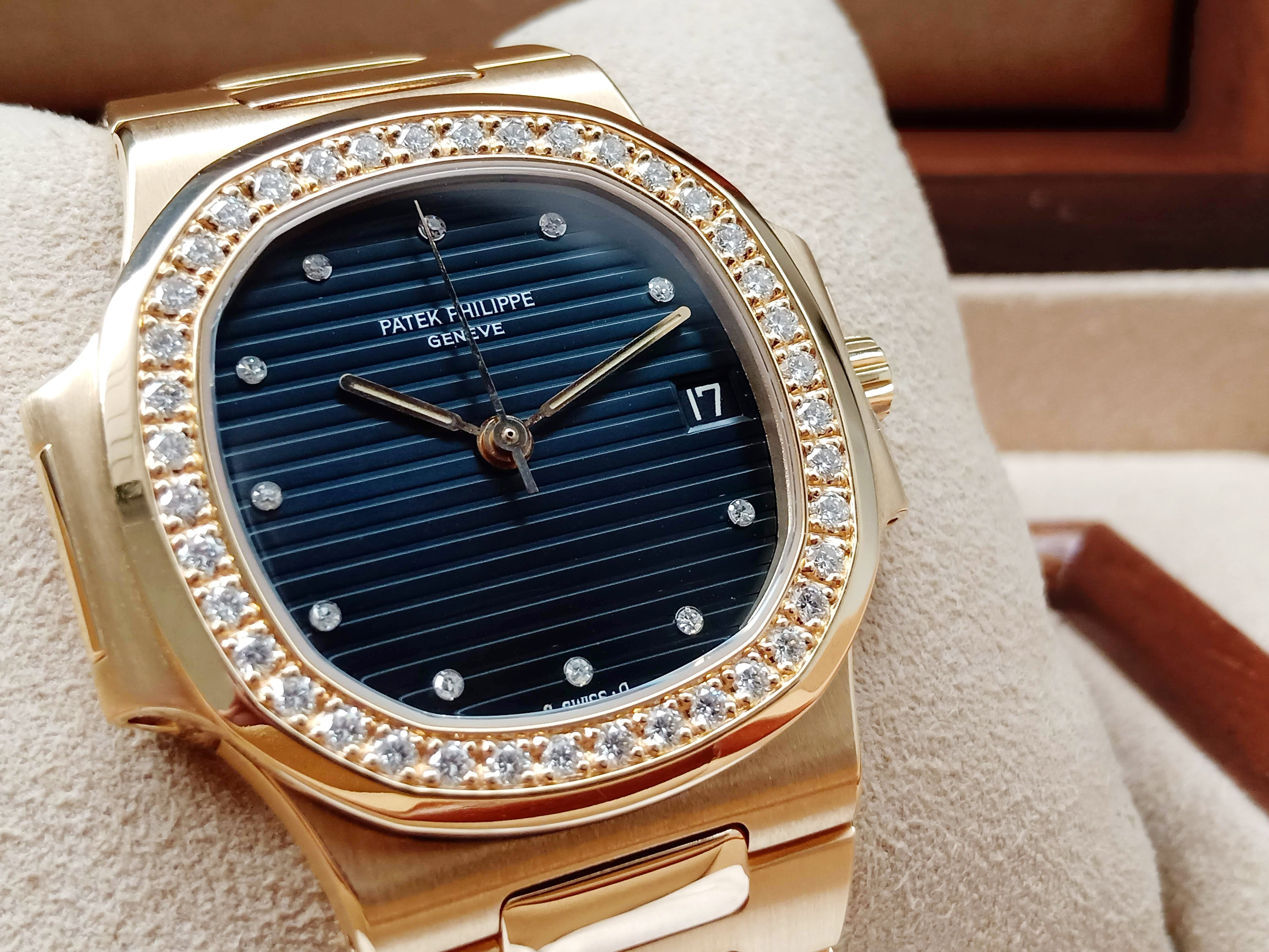 Patek Phillipe 3800/3j Nautilus Full Gold Original Diamond