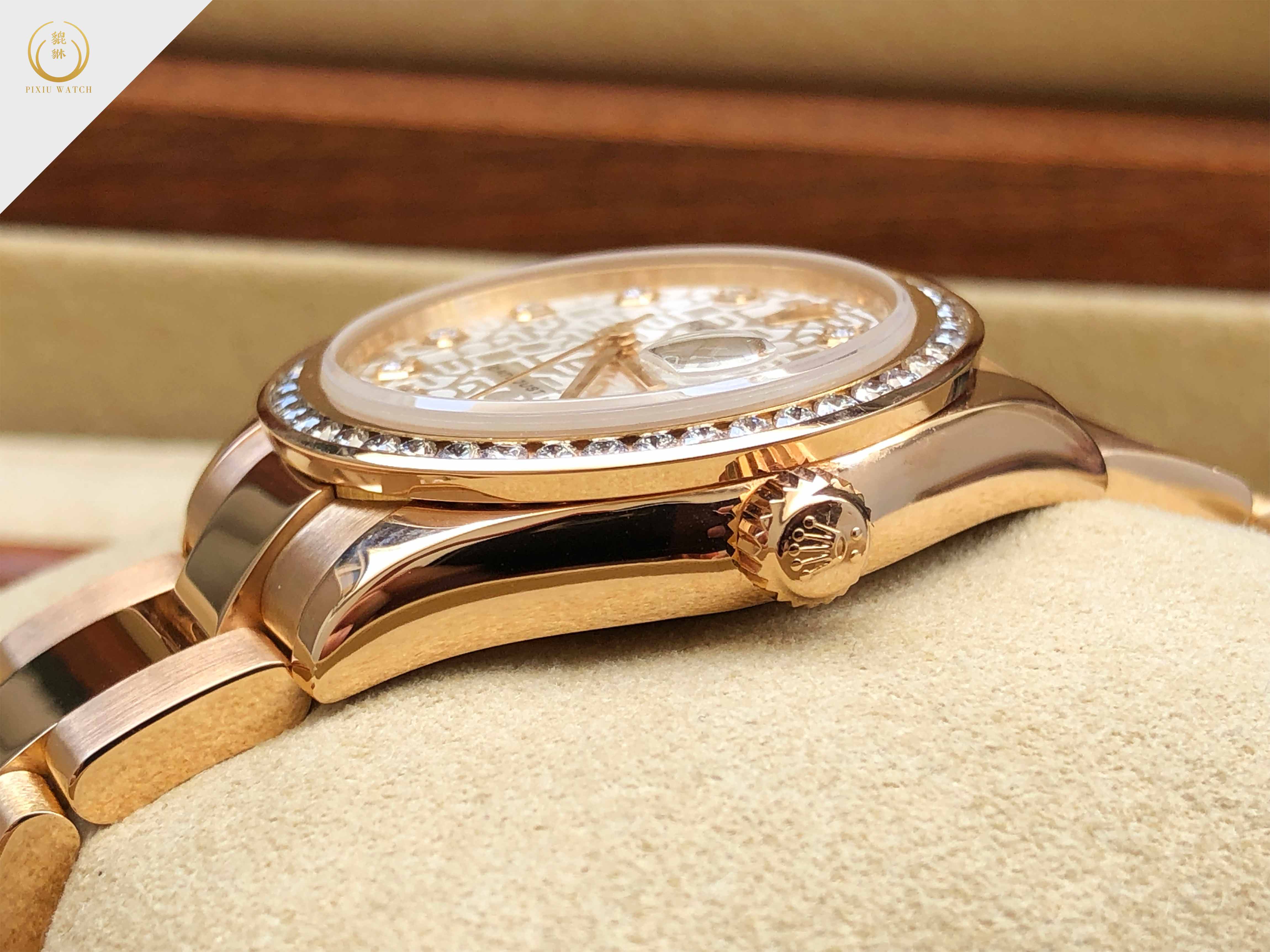 Rolex Datejust 18K Full Rose Gold Diamond