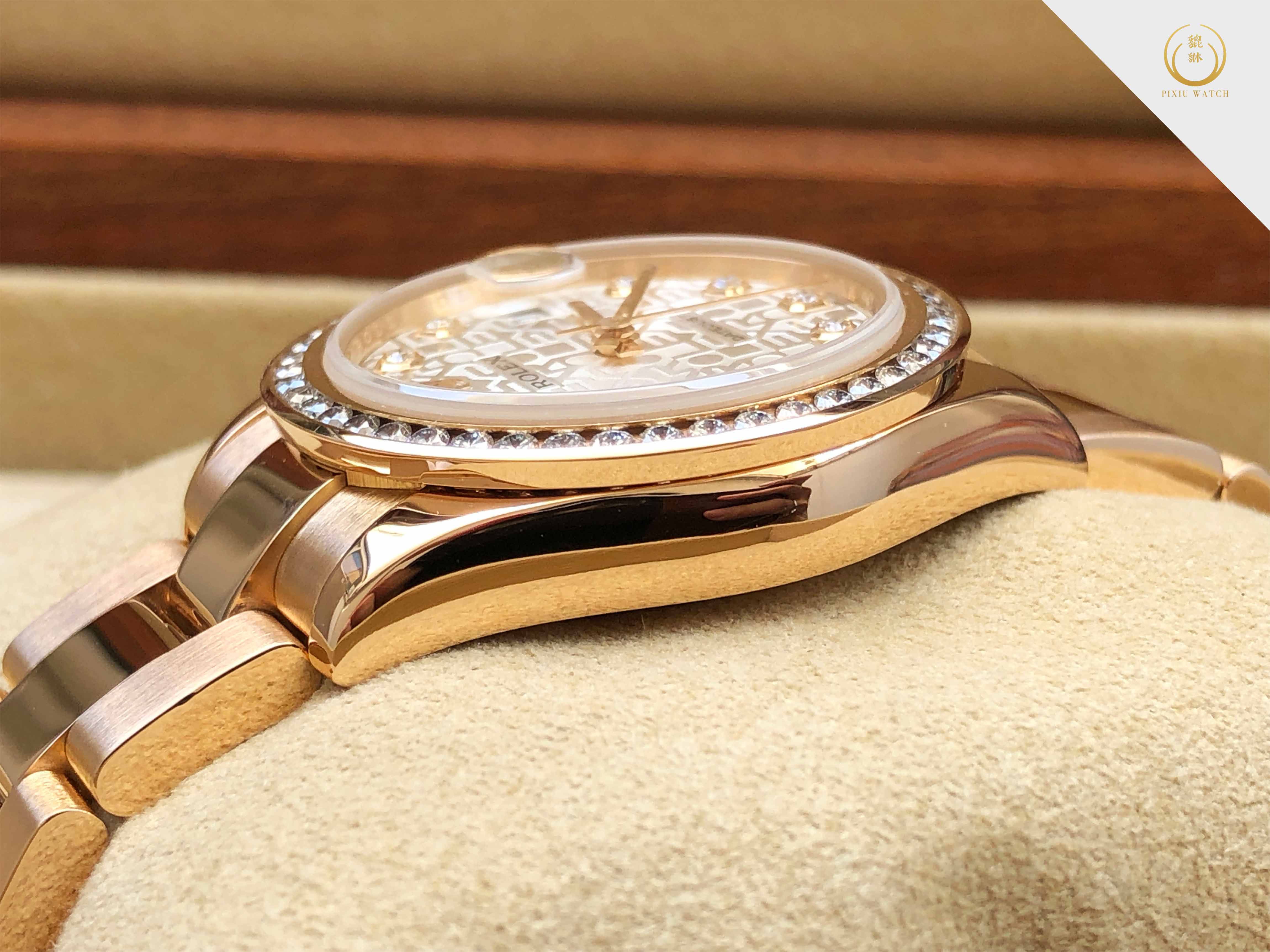 Rolex Datejust 18K Full Rose Gold Diamond