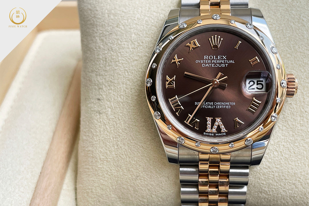 Rolex Datejust Two Tone Rolesor Everose VI Diamond Chocolate