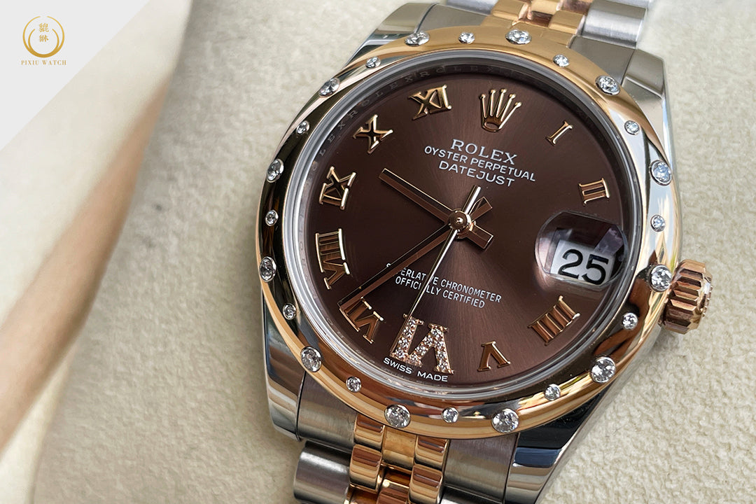 Rolex Datejust Two Tone Rolesor Everose VI Diamond Chocolate