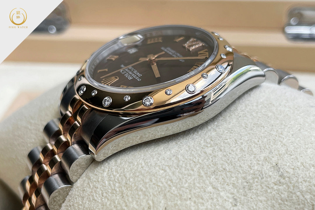Rolex Datejust Two Tone Rolesor Everose VI Diamond Chocolate