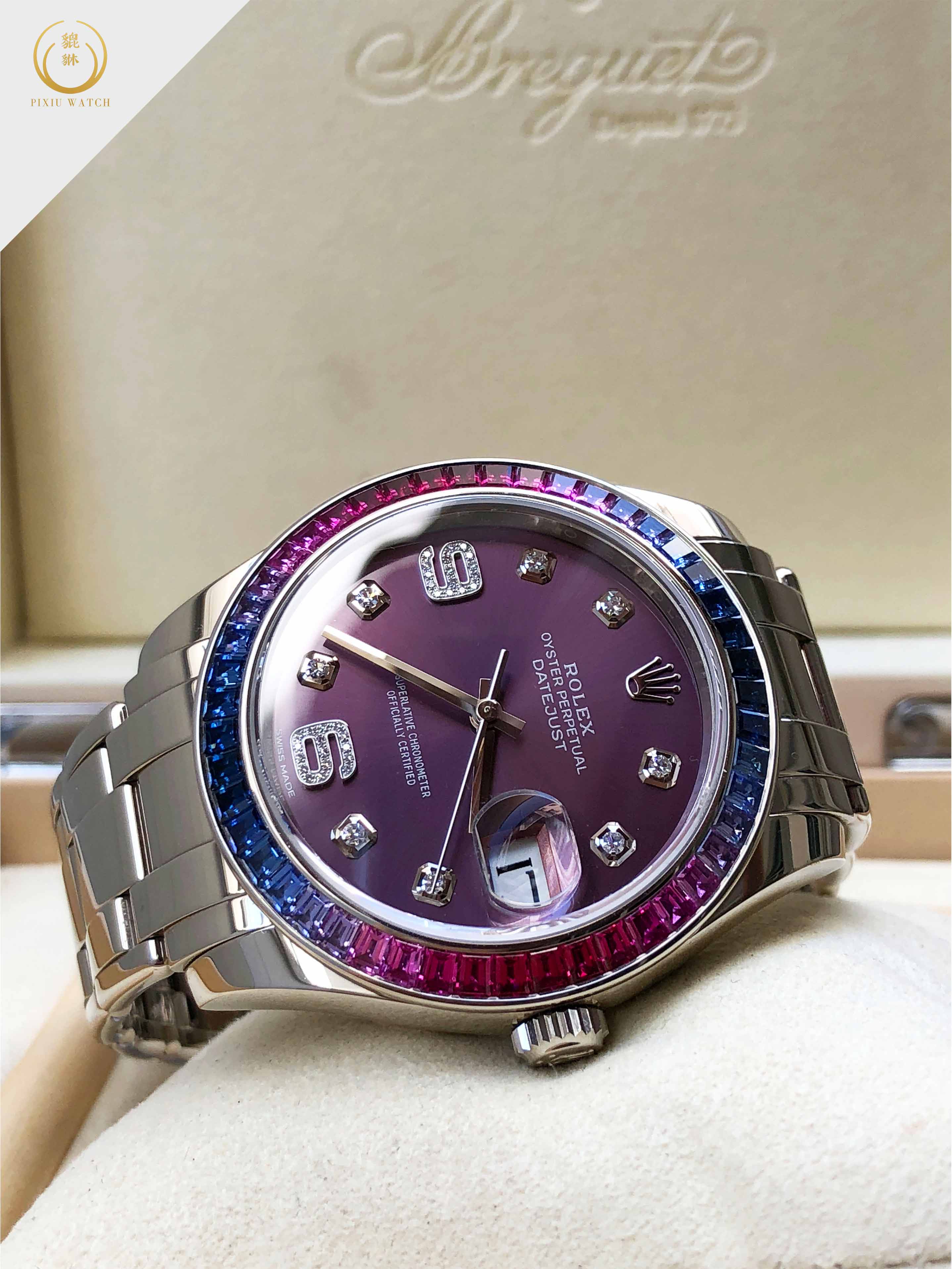 Rolex Datemaster Pearlmaster 18K White Gold (Ref. 86349-SAFUBL)
