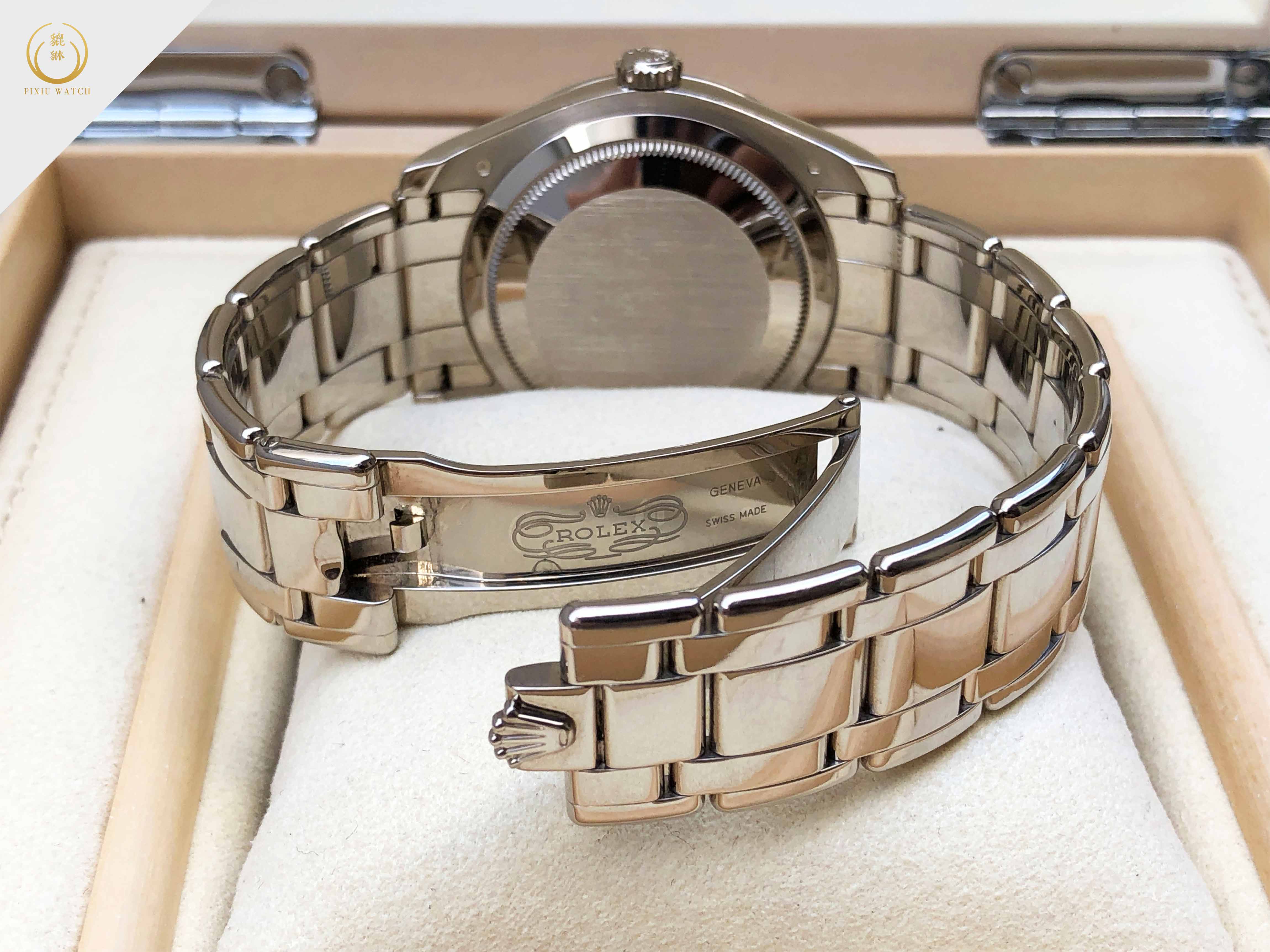 Rolex Datemaster Pearlmaster 18K White Gold (Ref. 86349-SAFUBL)