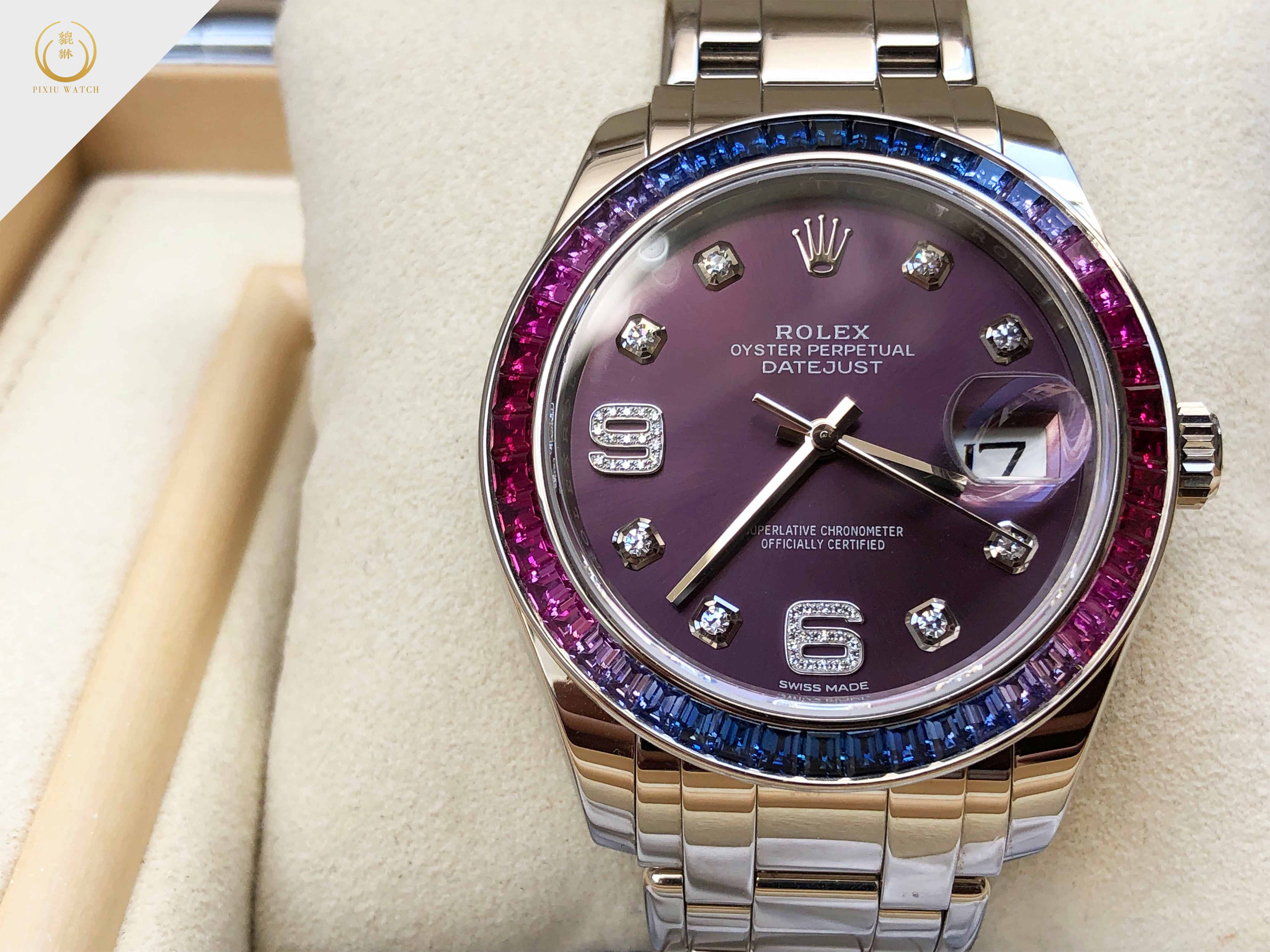 Rolex Datemaster Pearlmaster 18K White Gold (Ref. 86349-SAFUBL)