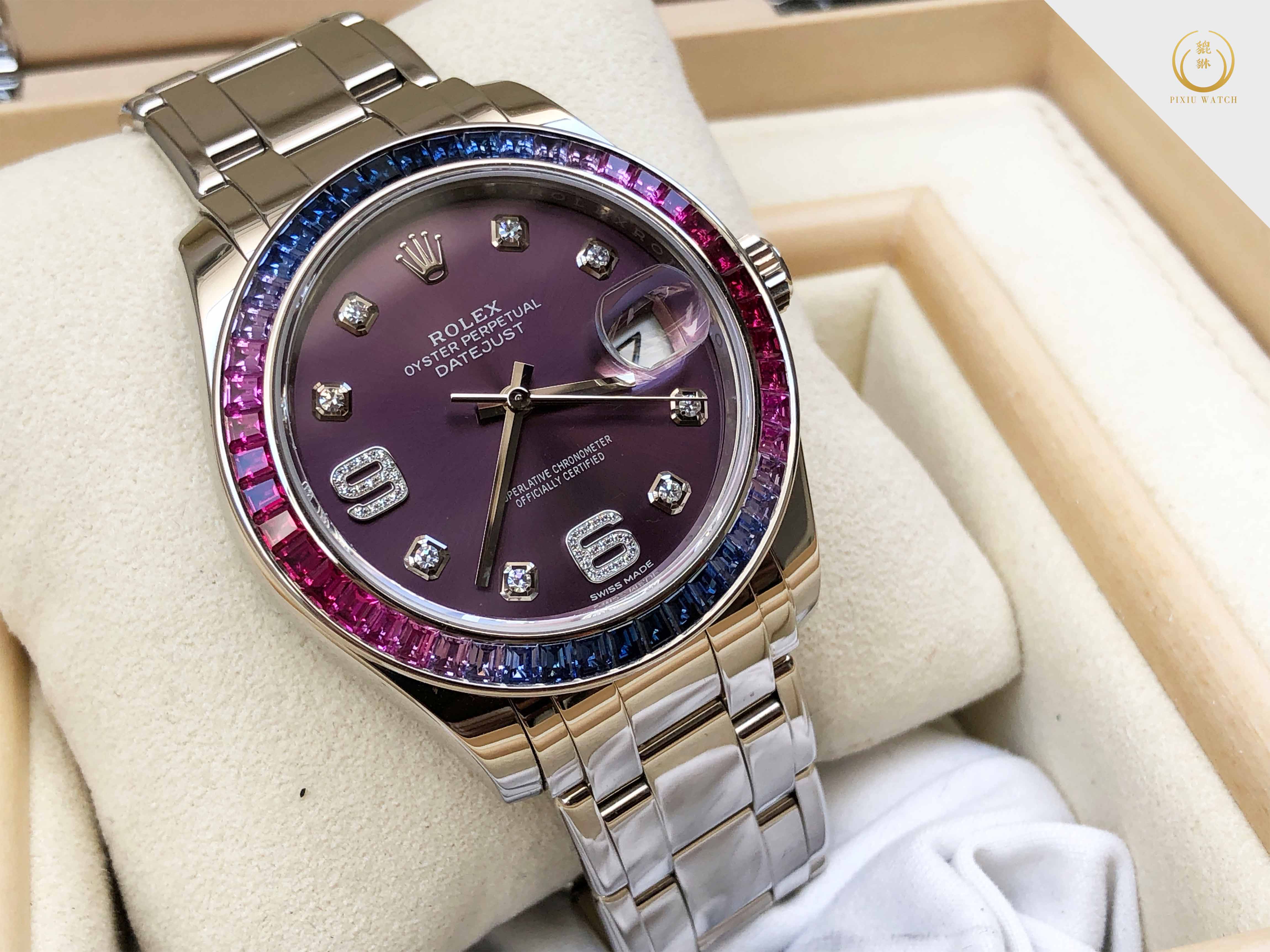 Rolex Datemaster Pearlmaster 18K White Gold (Ref. 86349-SAFUBL)