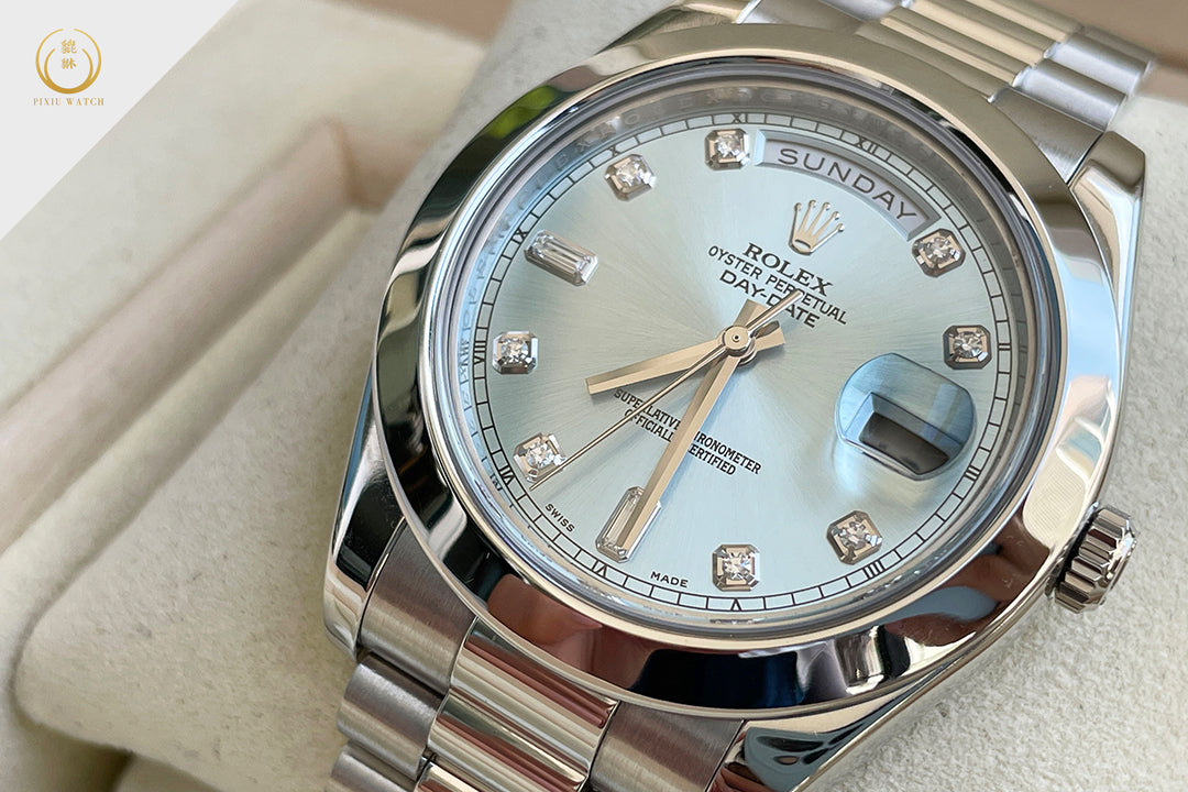 Rolex Day-Date Platinum Ice Blue Diamond-Set Series G