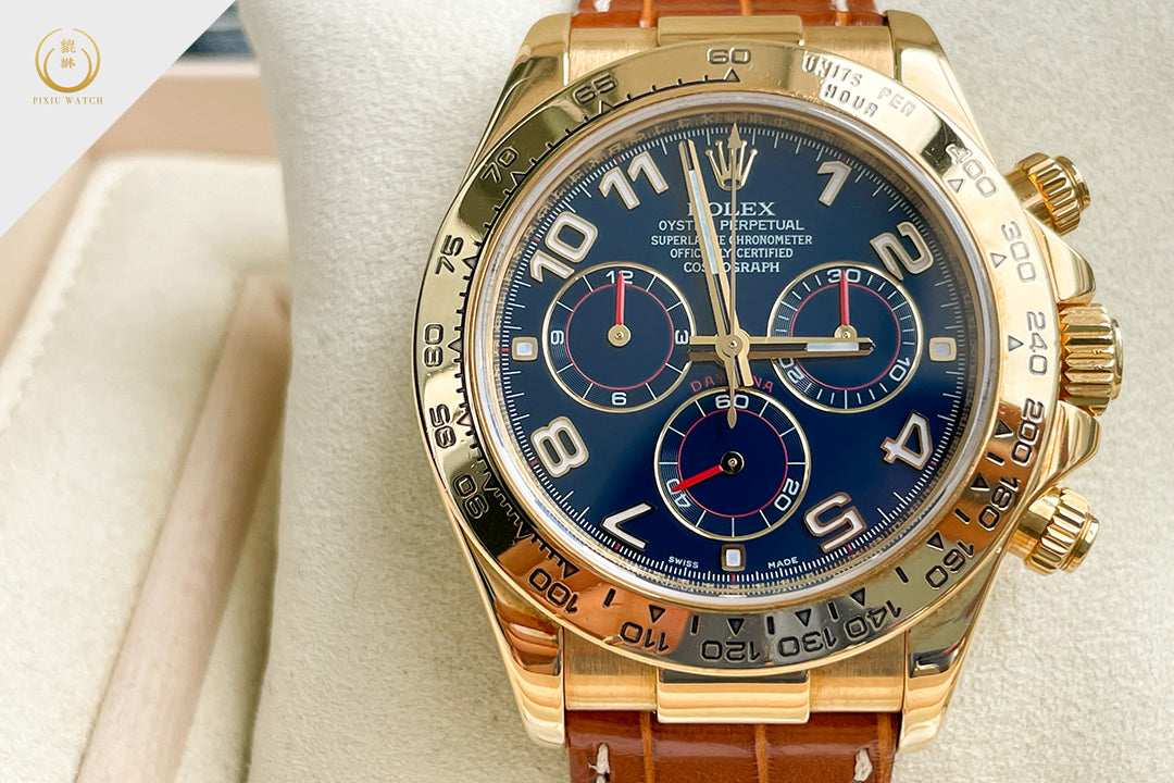 Rolex Daytona Blue Racing Yellow Gold