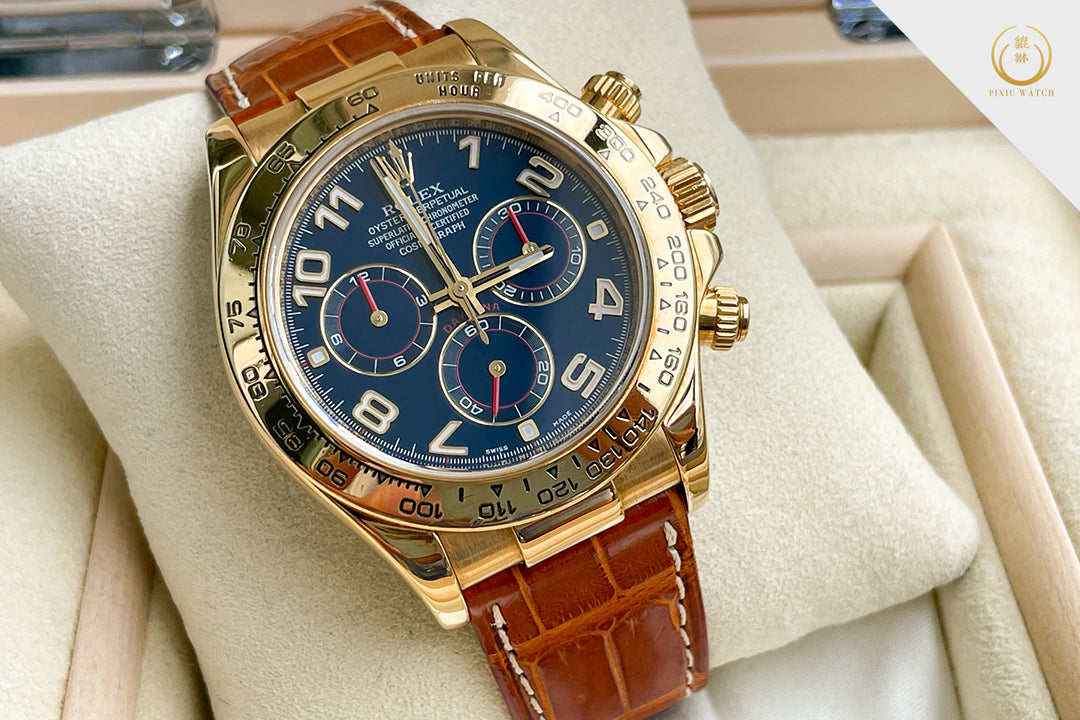 Rolex Daytona Blue Racing Yellow Gold