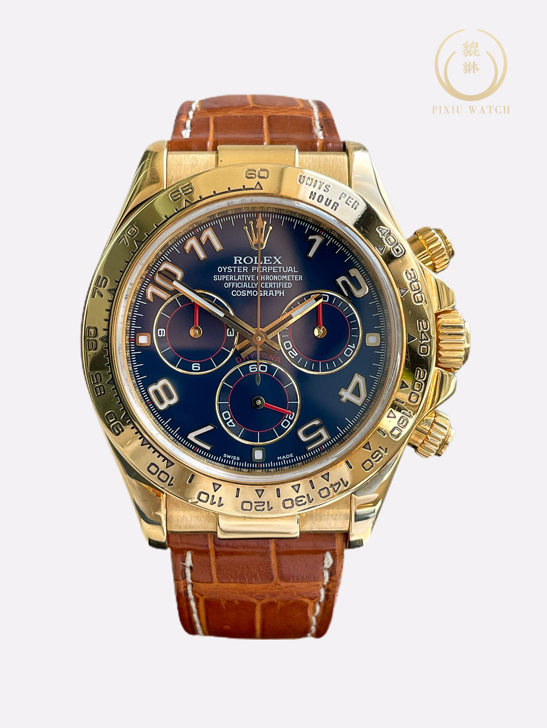 Rolex Daytona Blue Racing Yellow Gold