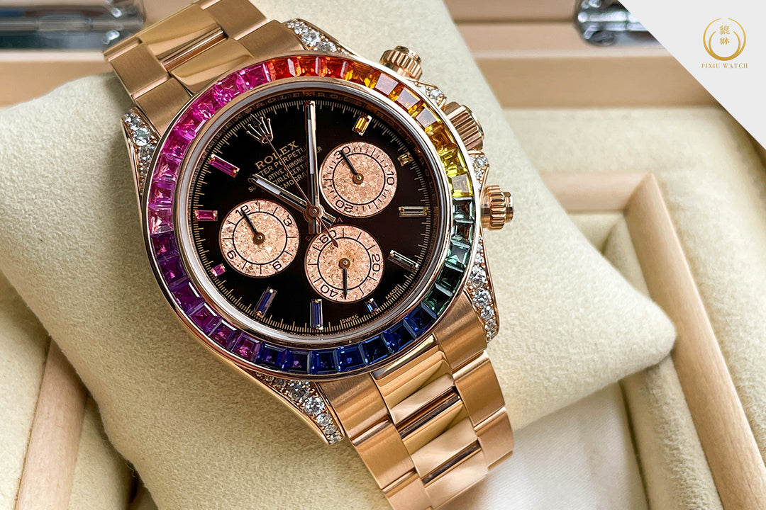 Rolex Daytona Full Rose Gold Rainbow