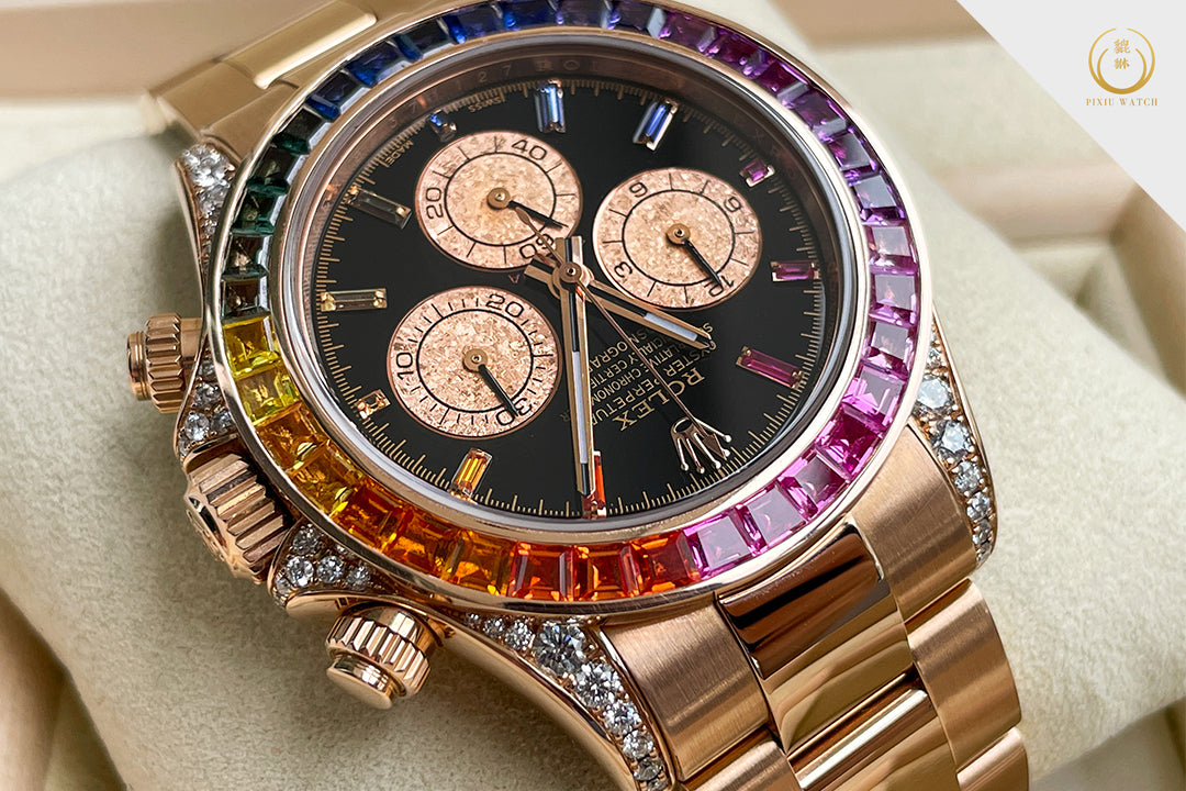 Rolex Daytona Full Rose Gold Rainbow