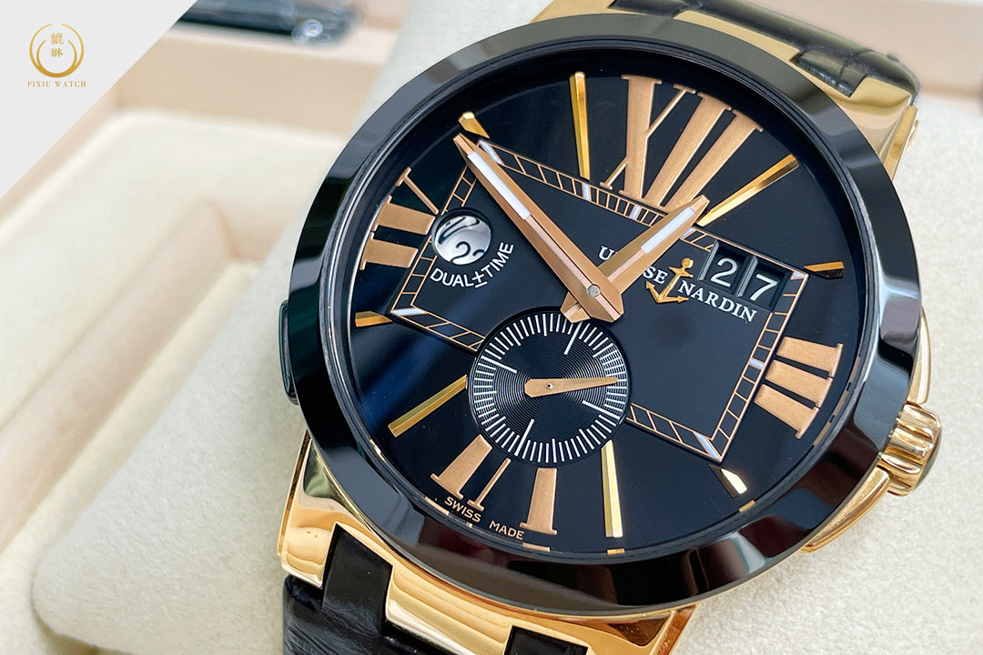 Ulysse Nardin Executive Dual Time Rose Gold Ceramic