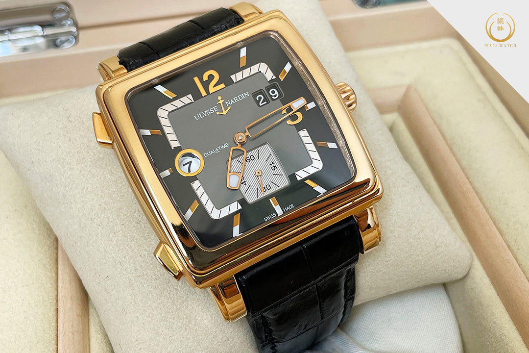 Ulysse Nardin Quadrato Dual time 18K Rose Gold