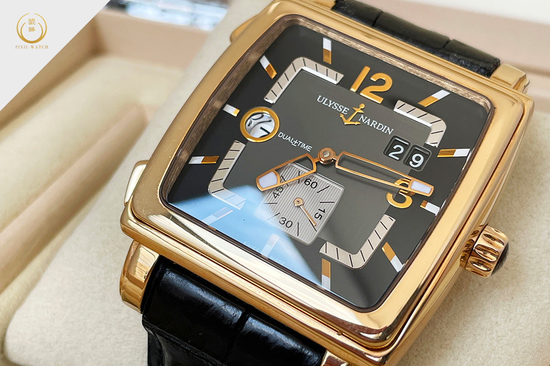 Ulysse Nardin Quadrato Dual time 18K Rose Gold