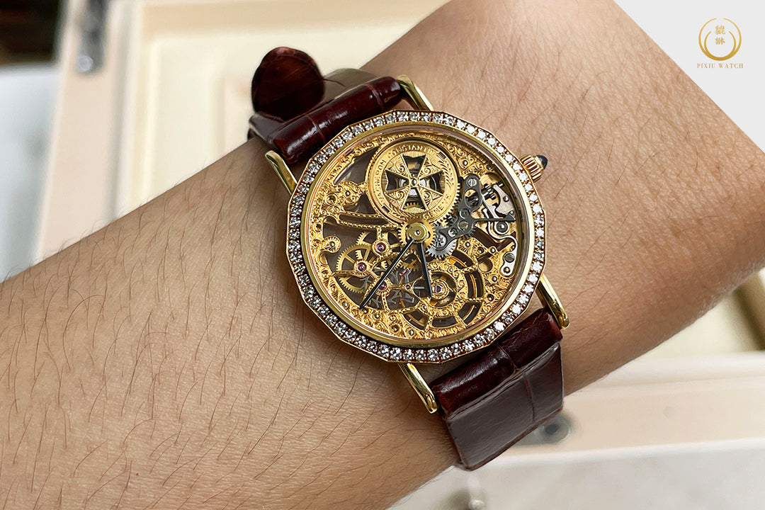 Vacheron Constantin Patrimony Lady Ultra Thin Skeleton 18K Gold and Diamond
