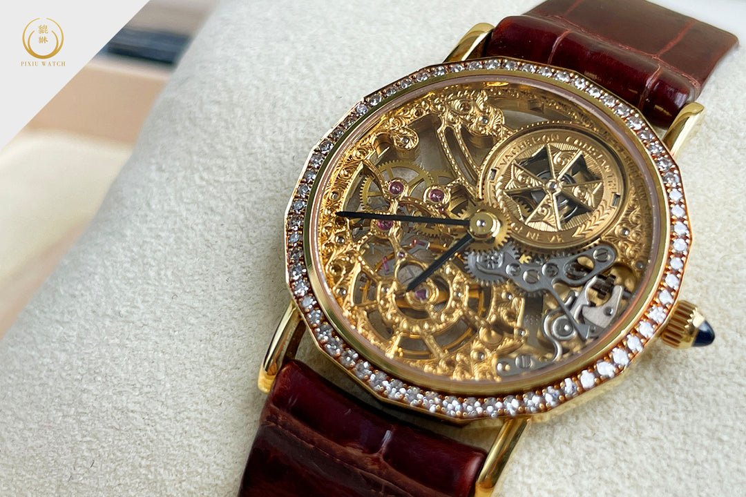 Vacheron Constantin Patrimony Lady Ultra Thin Skeleton 18K Gold and Diamond