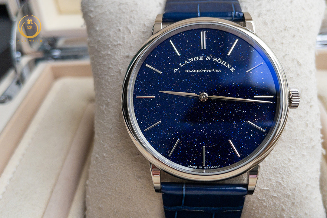 A. Lange & Sohne Saxonia Thin “Aventurine” White Gold