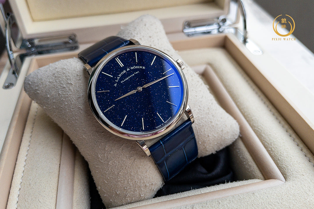 A. Lange & Sohne Saxonia Thin “Aventurine” White Gold