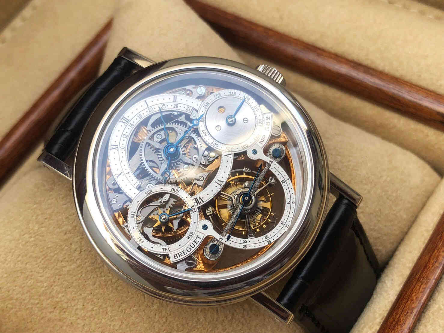 Breguet Classique Complications Tourbillion Perpetual Calendar Skeleton Platinum