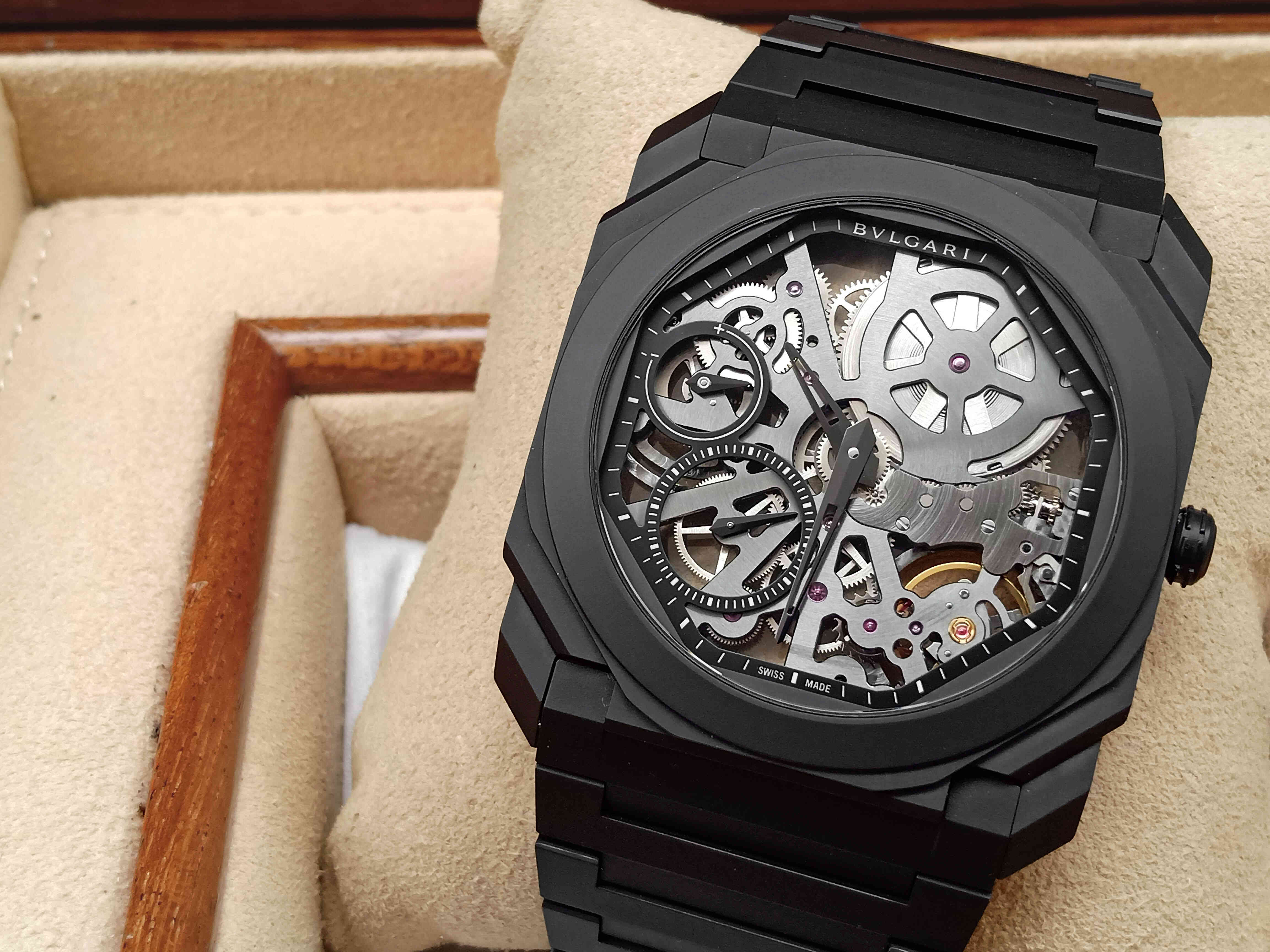 Bulgari Octo Finissimo Extra Thin Full Black Ceramic Skeleton