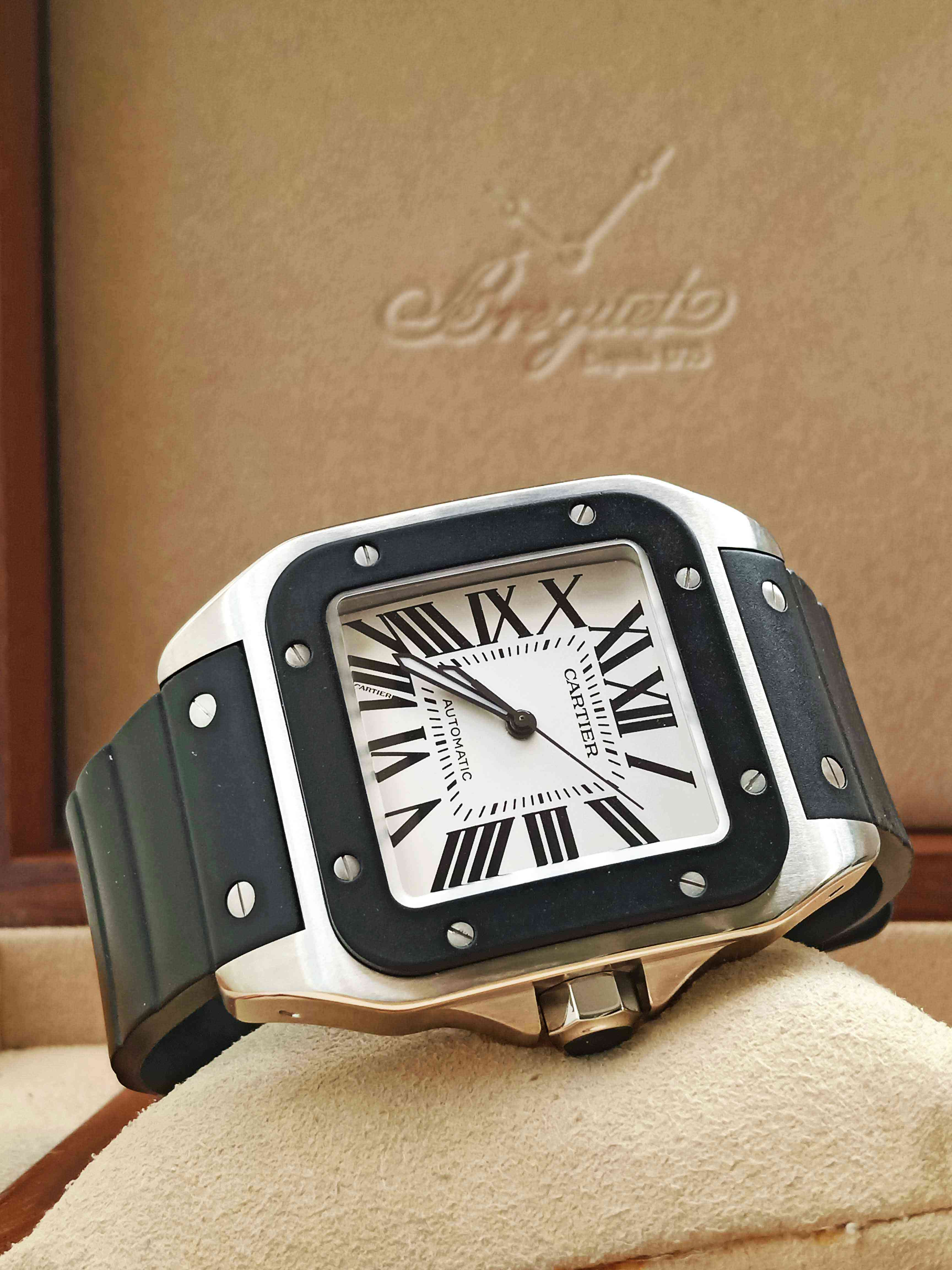 Cartier Santos 100 Rubber Dial