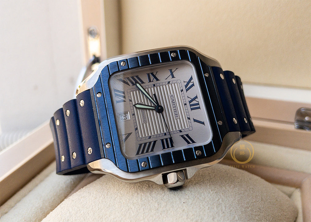 Cartier Santos Large Model Blue