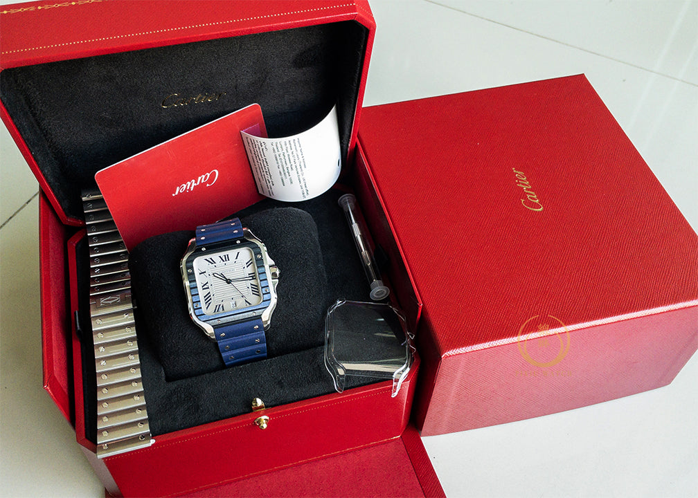 Cartier Santos Large Model Blue