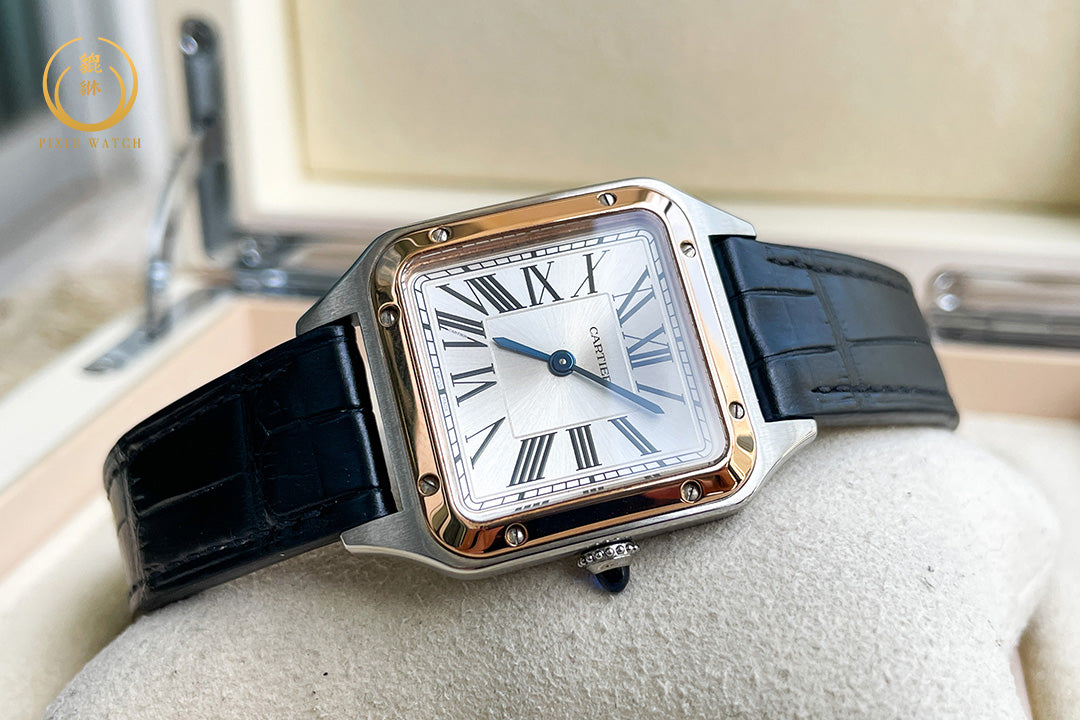 Cartier Santos Dumont Rose Gold Bezel