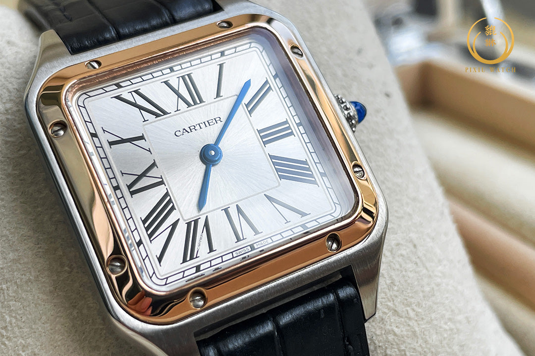 Cartier Santos Dumont Rose Gold Bezel