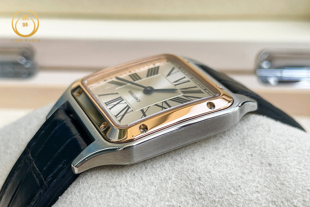 Cartier Santos Dumont Rose Gold Bezel