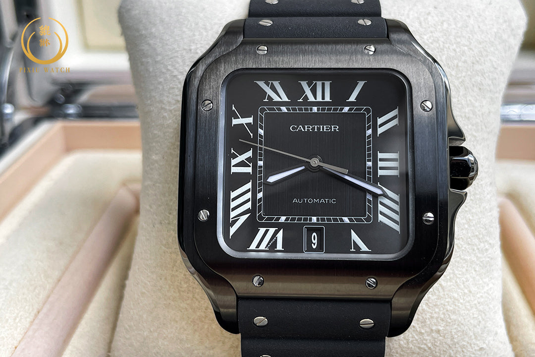 Cartier Santos Large Model Black Steel