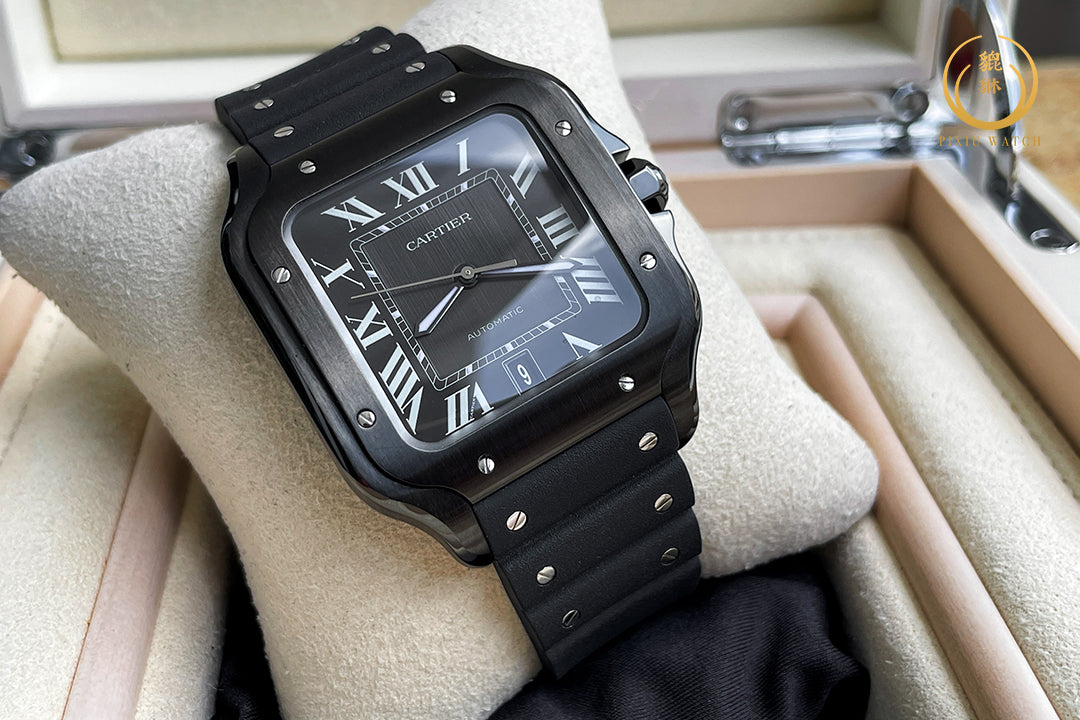 Cartier Santos Large Model Black Steel