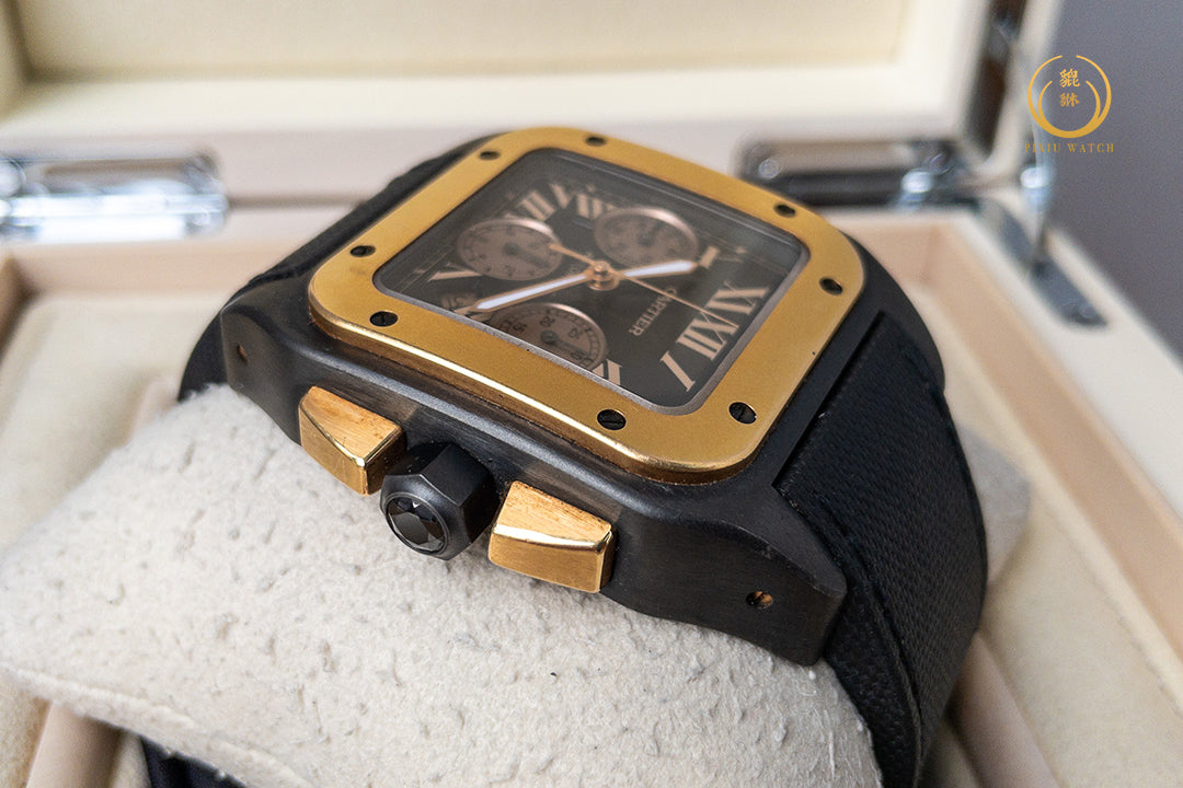 Cartier Santos 100 XL 3104 Chronograph Titanium/Rose Gold