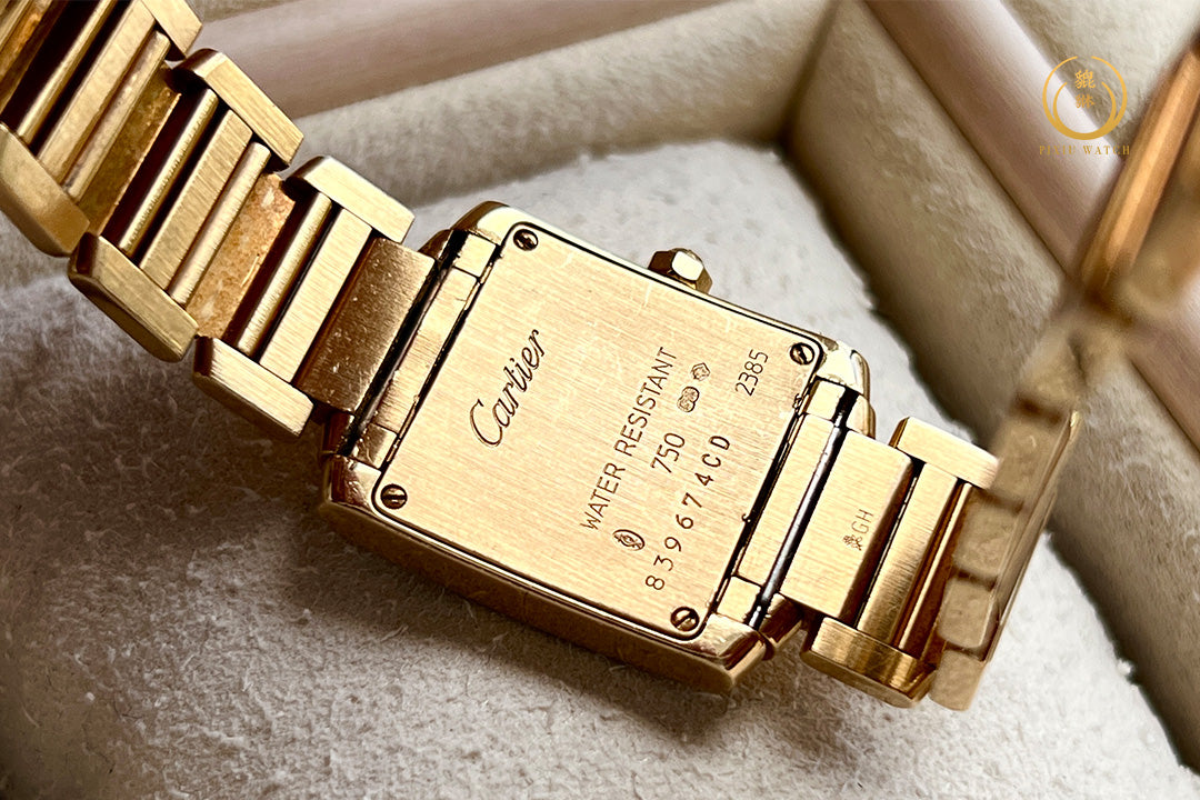 Cartier Tank Full Yellow Gold Diamonds Monogram Dial