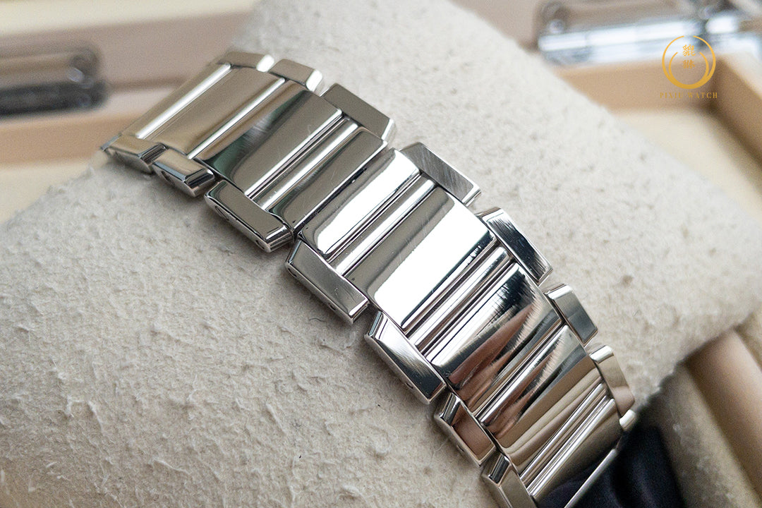 Cartier Tank Francaise 18K White Gold Diamonds Quartz