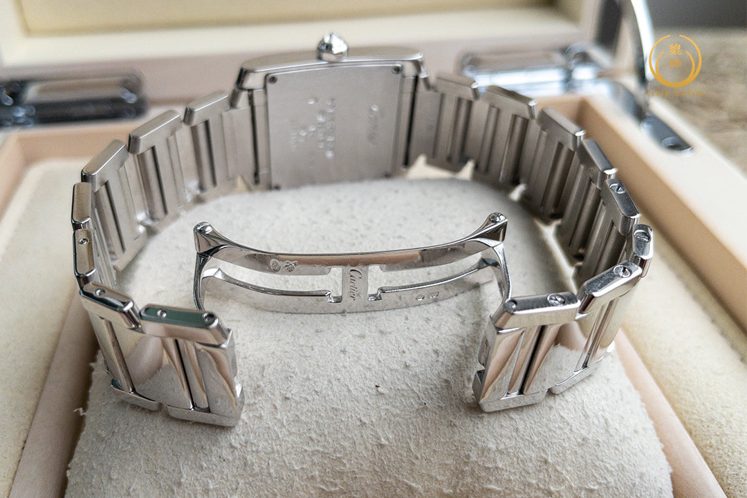 Cartier Tank Francaise 18K White Gold Diamonds Quartz
