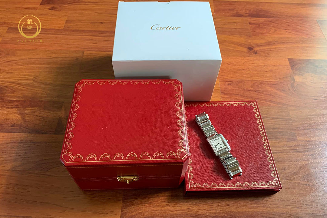 Cartier Tank Francaise 18K White Gold Diamonds Quartz