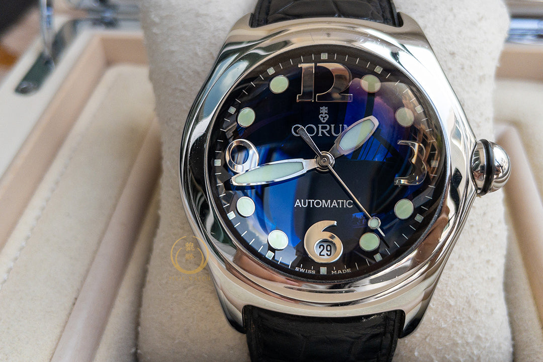 Corum Bubble Classic Black Dial Date Steel