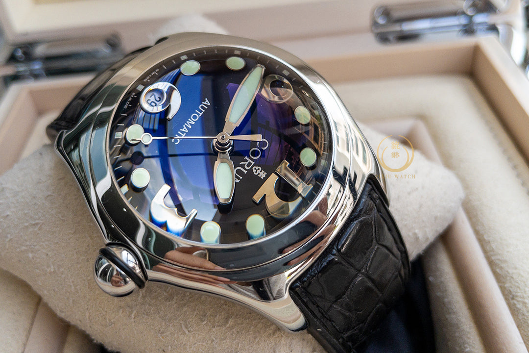 Corum Bubble Classic Black Dial Date Steel