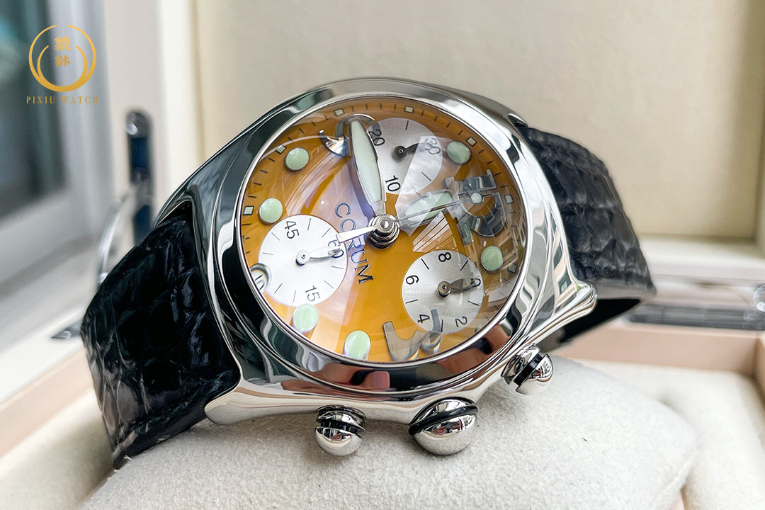 Corum Bubble XL Chronograph Yellow Dial