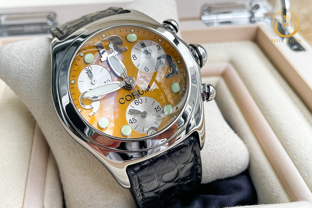 Corum Bubble XL Chronograph Yellow Dial