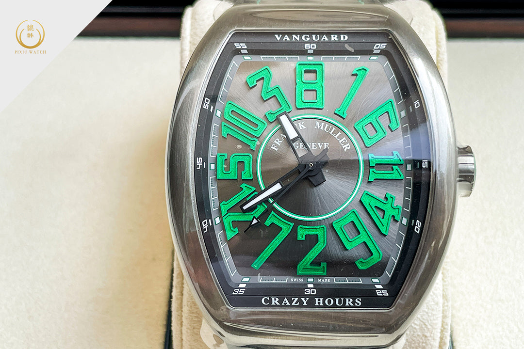 “Brand New” Franck Muller Vanguard Green Crazy Hour Titanium