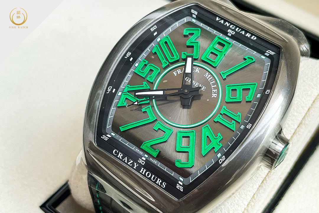 “Brand New” Franck Muller Vanguard Green Crazy Hour Titanium