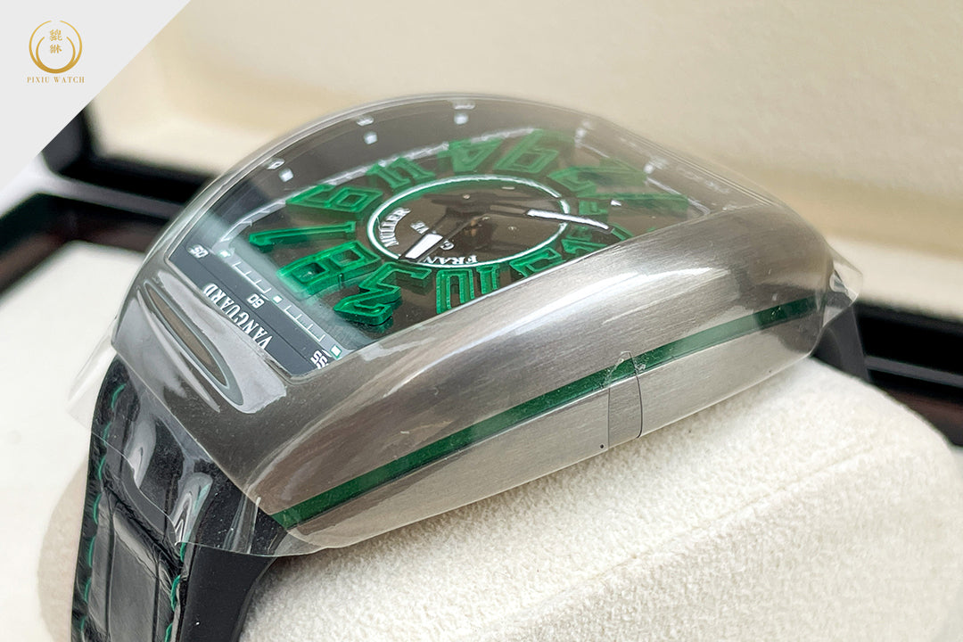 “Brand New” Franck Muller Vanguard Green Crazy Hour Titanium