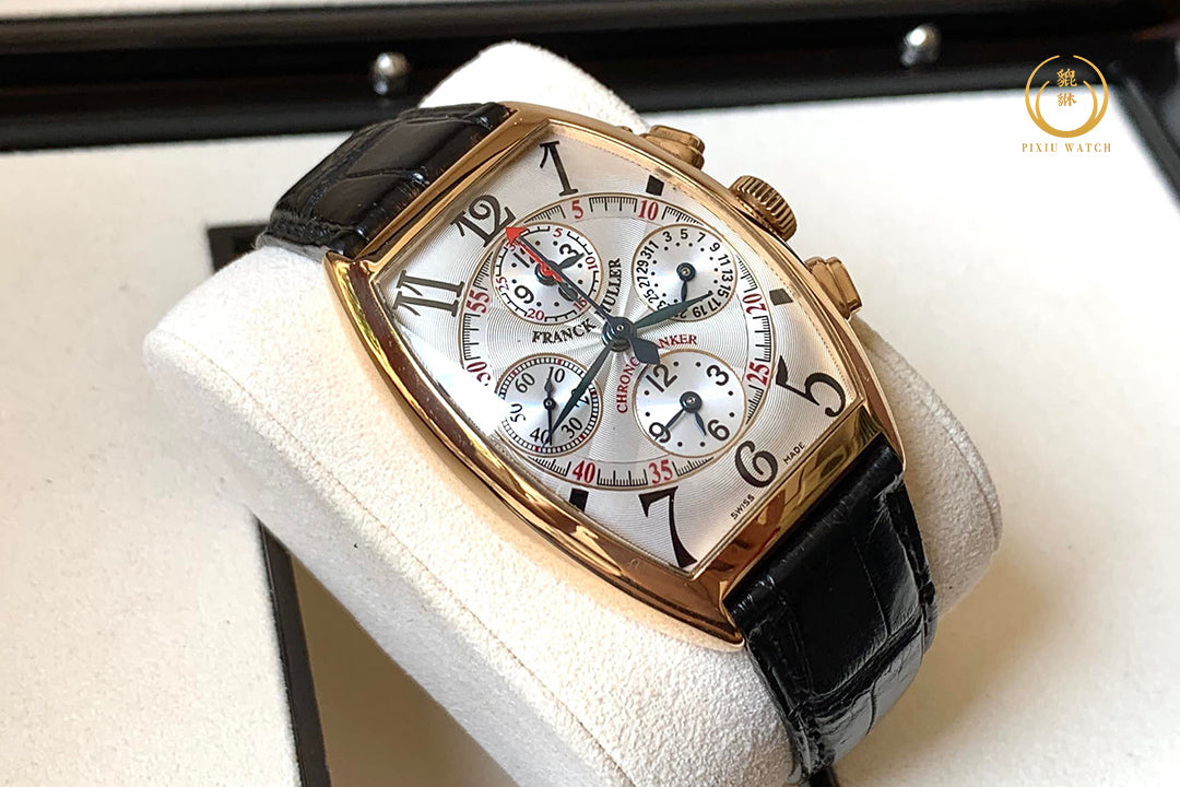 Franck Muller ChronoBanker 7850 Triple Time 18K Yellow Gold