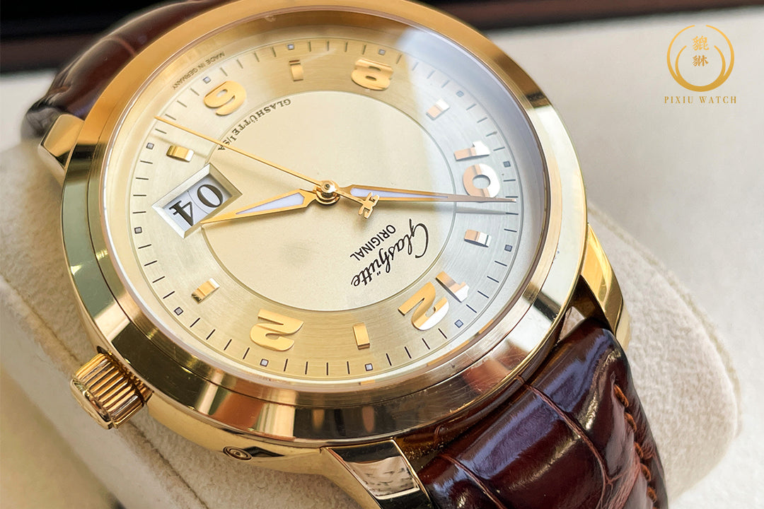 Glashutte Original Panomatic Central XL 18K Yellow Gold